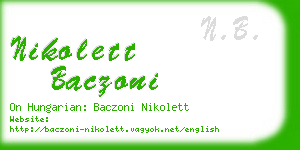 nikolett baczoni business card